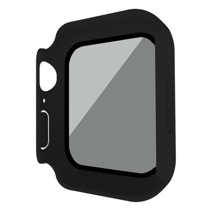 For Apple Watch Ultra 49mm Frosted PC + Anti-spy Tempered Film Integrated Watch Protective Case(Black) - Watch Cases by PMC Jewellery | Online Shopping South Africa | PMC Jewellery | Buy Now Pay Later Mobicred