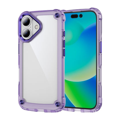 For iPhone 16 Plus Skin Feel TPU + PC Phone Case(Transparent Purple) - iPhone 16 Plus Cases by PMC Jewellery | Online Shopping South Africa | PMC Jewellery | Buy Now Pay Later Mobicred