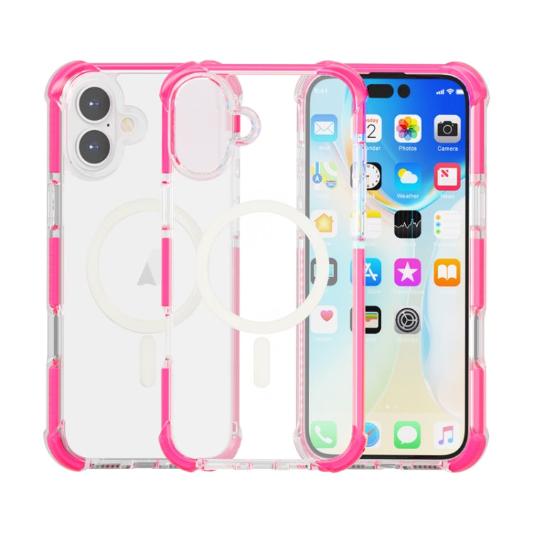 For iPhone 16 Plus Acrylic Magsafe Magnetic Shockproof Phone Case(Pink) - iPhone 16 Plus Cases by PMC Jewellery | Online Shopping South Africa | PMC Jewellery | Buy Now Pay Later Mobicred