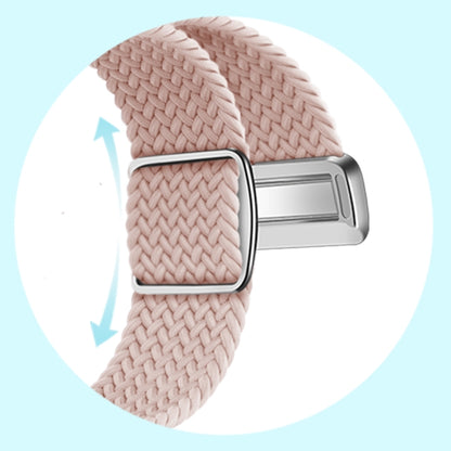 For Apple Watch Ultra 49mm Nylon Loop Magnetic Buckle Watch Band(White Rainbow) - Watch Bands by PMC Jewellery | Online Shopping South Africa | PMC Jewellery | Buy Now Pay Later Mobicred