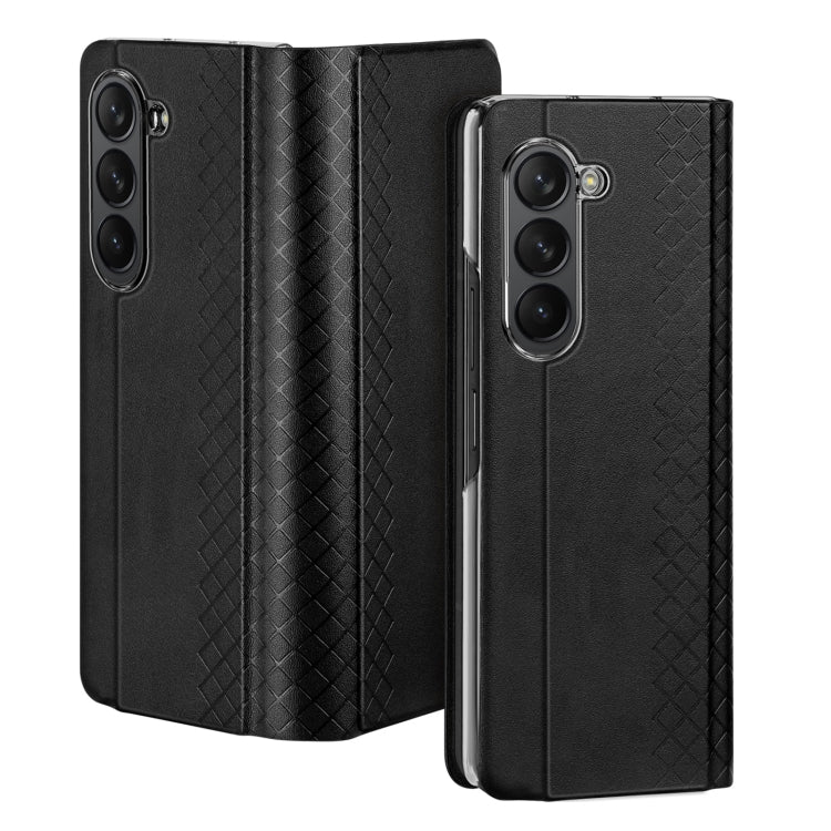 For Samsung Galaxy Z Fold5 5G DUX DUCIS Bril Series PU + TPU Phone Case(Black) - Galaxy Z Fold5 Cases by DUX DUCIS | Online Shopping South Africa | PMC Jewellery | Buy Now Pay Later Mobicred