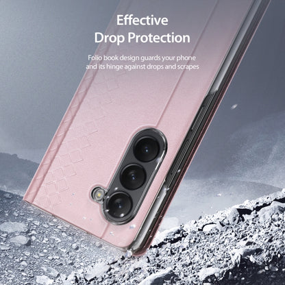 For Samsung Galaxy Z Fold5 5G DUX DUCIS Bril Series PU + TPU Phone Case(Pink) - Galaxy Z Fold5 Cases by DUX DUCIS | Online Shopping South Africa | PMC Jewellery | Buy Now Pay Later Mobicred