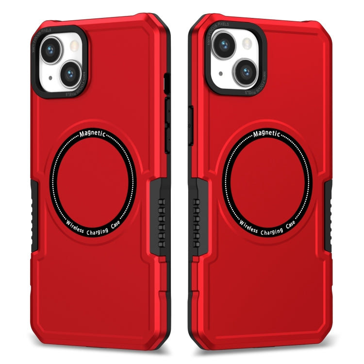 For iPhone 15 MagSafe Shockproof Armor Phone Case(Red) - iPhone 15 Cases by PMC Jewellery | Online Shopping South Africa | PMC Jewellery