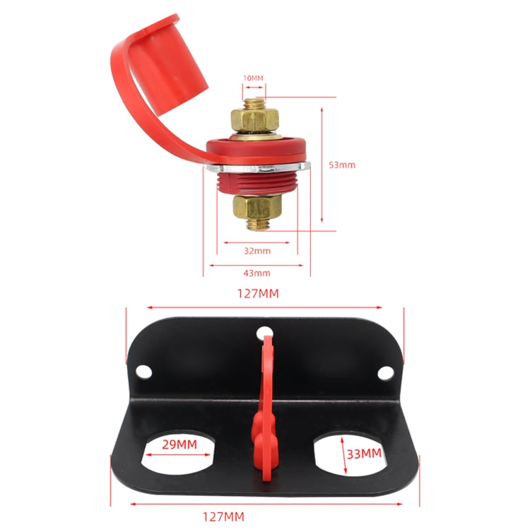 CP-4008 Car Remote Battery Terminal SUV Battery Pile Head with Stainless Steel Bracket - Booster Cable & Clip by PMC Jewellery | Online Shopping South Africa | PMC Jewellery