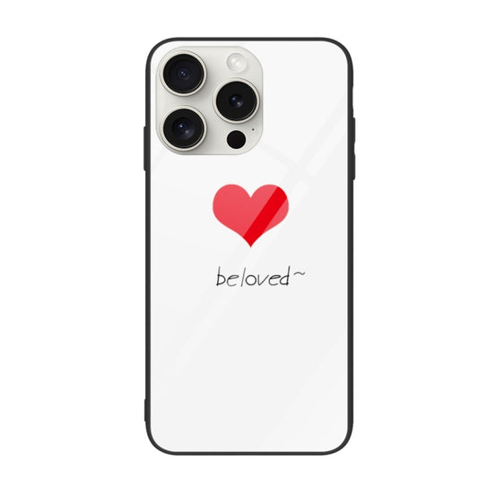 For iPhone 16 Pro Colorful Painted Glass Phone Case(Red Heart) - iPhone 16 Pro Cases by PMC Jewellery | Online Shopping South Africa | PMC Jewellery | Buy Now Pay Later Mobicred