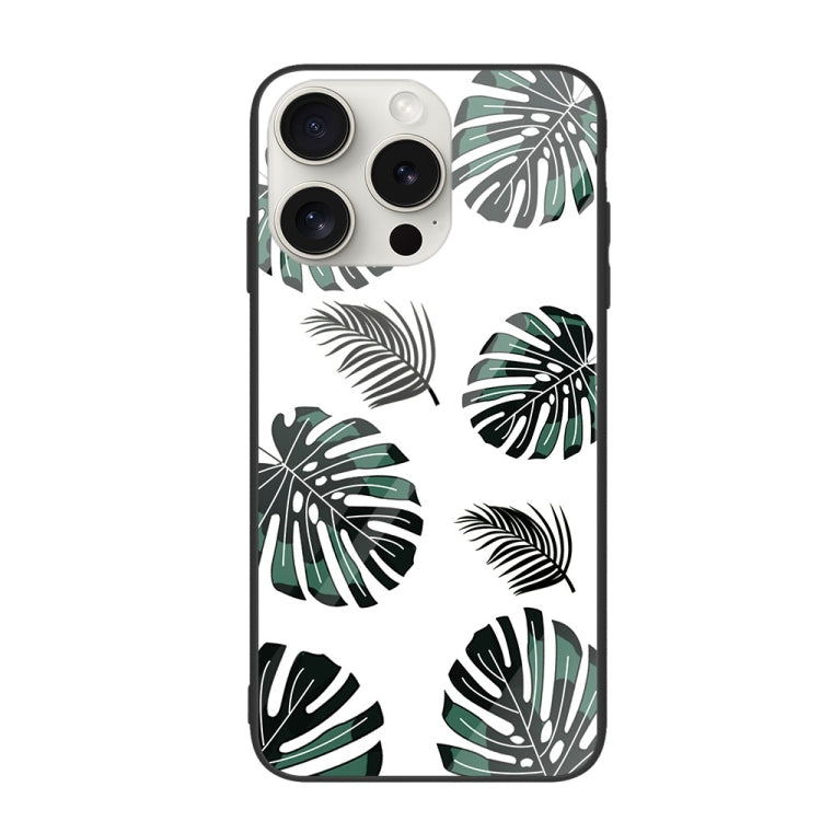 For iPhone 16 Pro Colorful Painted Glass Phone Case(Banana Leaf) - iPhone 16 Pro Cases by PMC Jewellery | Online Shopping South Africa | PMC Jewellery | Buy Now Pay Later Mobicred