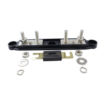 CP-4124-01 RV Yacht M8 Single Row 4-way Power Distribution Block Busbar with Cover with 300A Fuse - Booster Cable & Clip by PMC Jewellery | Online Shopping South Africa | PMC Jewellery | Buy Now Pay Later Mobicred