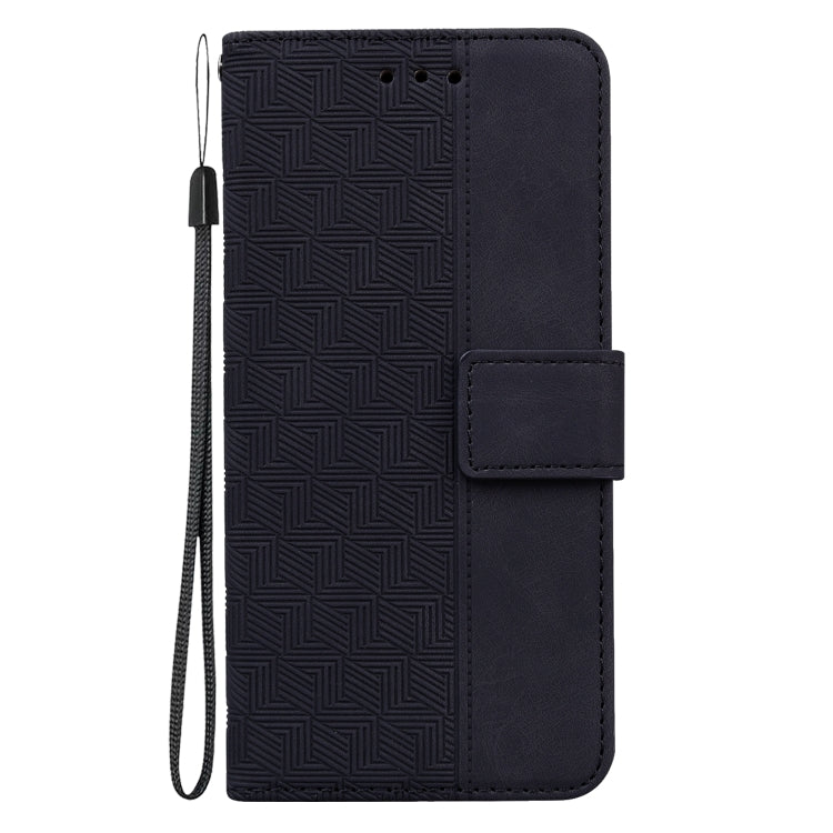 For iPhone 16 Pro Geometric Embossed Leather Phone Case(Black) - iPhone 16 Pro Cases by PMC Jewellery | Online Shopping South Africa | PMC Jewellery | Buy Now Pay Later Mobicred