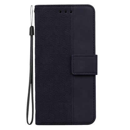 For Motorola Moto G Power 5G 2024 Geometric Embossed Leather Phone Case(Black) - Motorola Cases by PMC Jewellery | Online Shopping South Africa | PMC Jewellery | Buy Now Pay Later Mobicred