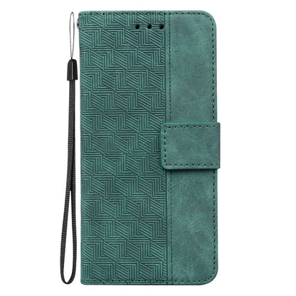 For Motorola Edge 2024 Geometric Embossed Leather Phone Case(Green) - Motorola Cases by PMC Jewellery | Online Shopping South Africa | PMC Jewellery | Buy Now Pay Later Mobicred