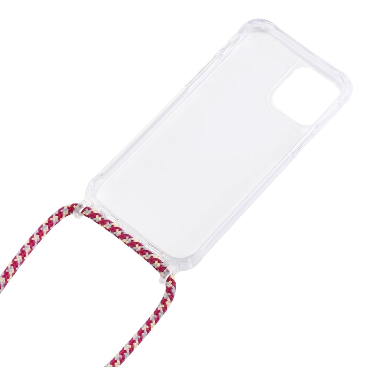 For iPhone 16 Pro Transparent Acrylic Airbag Shockproof Phone Protective Case with Lanyard(White Grey Fine Lines) - iPhone 16 Pro Cases by PMC Jewellery | Online Shopping South Africa | PMC Jewellery | Buy Now Pay Later Mobicred