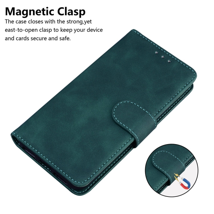 For Xiaomi Redmi Note 13 Pro+ 5G Skin Feel Pure Color Flip Leather Phone Case(Green) - Note 13 Pro+ Cases by PMC Jewellery | Online Shopping South Africa | PMC Jewellery | Buy Now Pay Later Mobicred