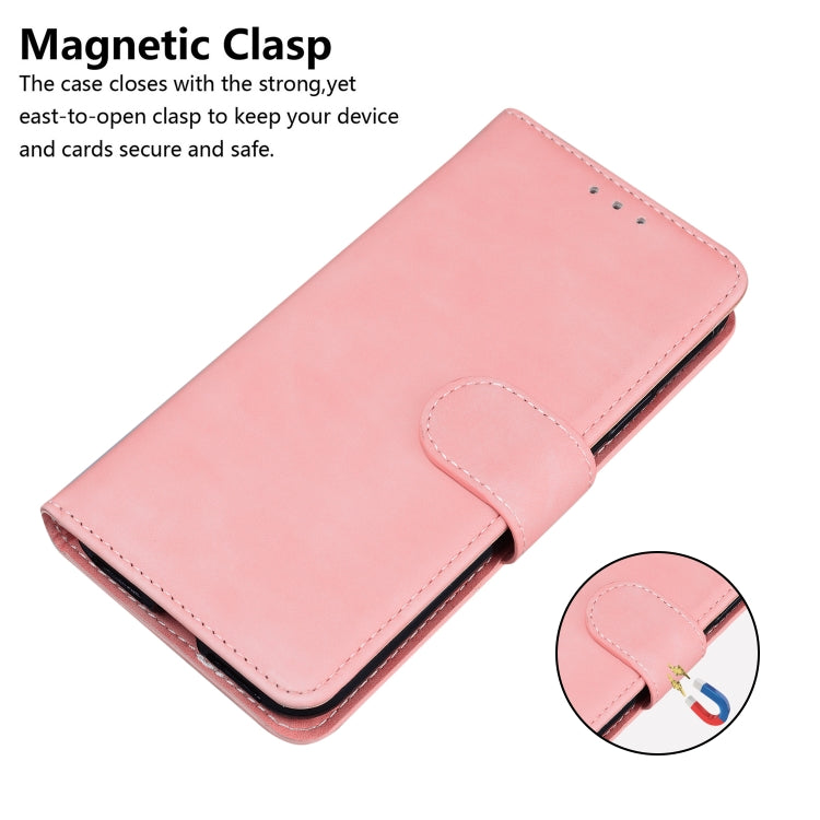 For Motorola Moto G Power 5G 2024 Skin Feel Pure Color Flip Leather Phone Case(Pink) - Motorola Cases by PMC Jewellery | Online Shopping South Africa | PMC Jewellery | Buy Now Pay Later Mobicred