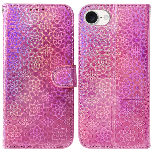 For iPhone SE 2024 Colorful Magnetic Buckle Leather Phone Case(Pink) - More iPhone Cases by PMC Jewellery | Online Shopping South Africa | PMC Jewellery | Buy Now Pay Later Mobicred