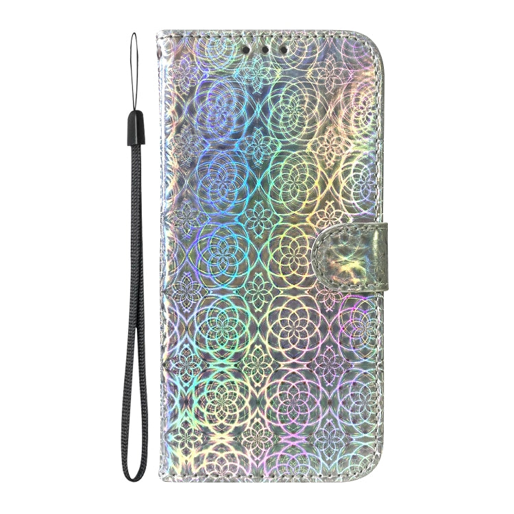 For Motorola Moto G Play 4G 2024 Colorful Magnetic Buckle Leather Phone Case(Silver) - Motorola Cases by PMC Jewellery | Online Shopping South Africa | PMC Jewellery | Buy Now Pay Later Mobicred