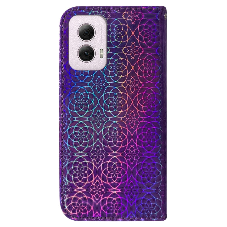 For Motorola Moto G Power 5G 2024 Colorful Magnetic Buckle Leather Phone Case(Purple) - Motorola Cases by PMC Jewellery | Online Shopping South Africa | PMC Jewellery | Buy Now Pay Later Mobicred