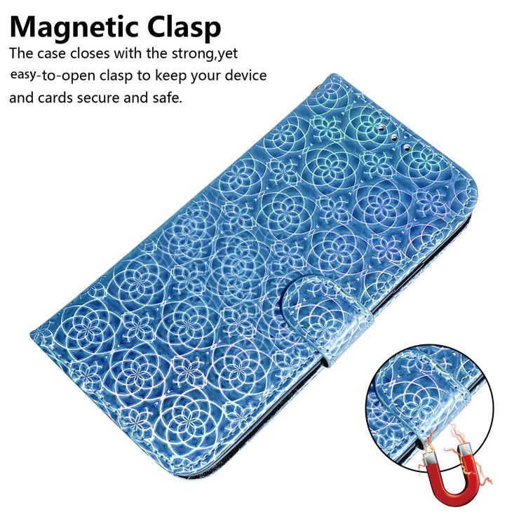 For Motorola Moto G Power 5G 2024 Colorful Magnetic Buckle Leather Phone Case(Blue) - Motorola Cases by PMC Jewellery | Online Shopping South Africa | PMC Jewellery | Buy Now Pay Later Mobicred