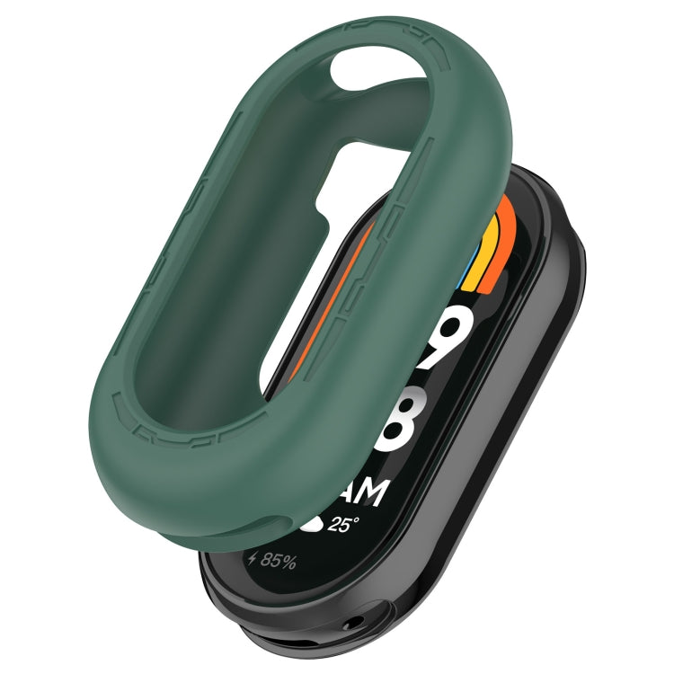 For Xiaomi Mi Band 8 Pure Color Silicone Watch Protective Case(Dark Green) - Watch Cases by PMC Jewellery | Online Shopping South Africa | PMC Jewellery