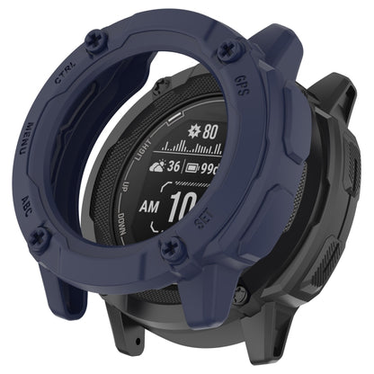 For Garmin Instinct 2X Armor Hollow Watch Protective Case(Midnight Blue) - Watch Cases by PMC Jewellery | Online Shopping South Africa | PMC Jewellery