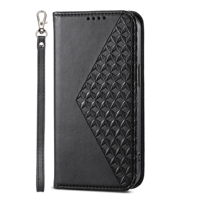 For Xiaomi Redmi A3 Cubic Grid Calf Texture Magnetic Leather Phone Case(Black) - Xiaomi Cases by PMC Jewellery | Online Shopping South Africa | PMC Jewellery | Buy Now Pay Later Mobicred