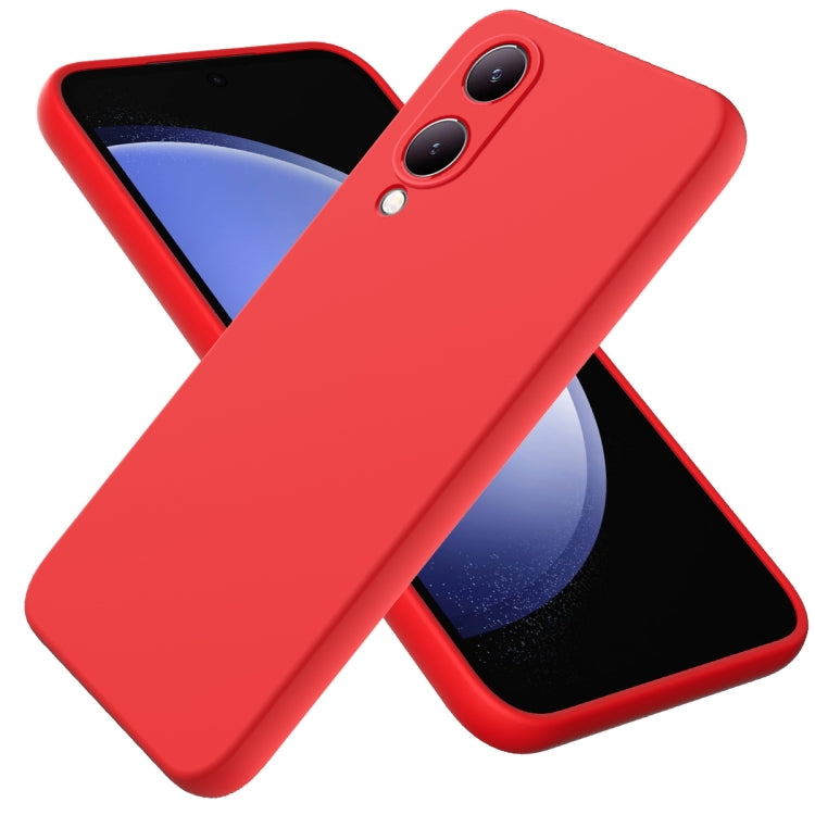 For vivo Y17s 4G Pure Color Liquid Silicone Shockproof Phone Case(Red) - vivo Cases by PMC Jewellery | Online Shopping South Africa | PMC Jewellery