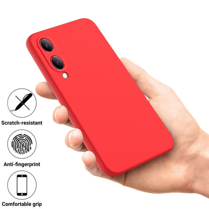 For vivo Y17s 4G Pure Color Liquid Silicone Shockproof Phone Case(Red) - vivo Cases by PMC Jewellery | Online Shopping South Africa | PMC Jewellery