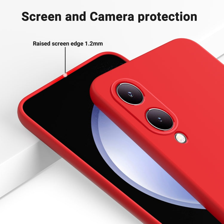 For vivo Y17s 4G Pure Color Liquid Silicone Shockproof Phone Case(Red) - vivo Cases by PMC Jewellery | Online Shopping South Africa | PMC Jewellery