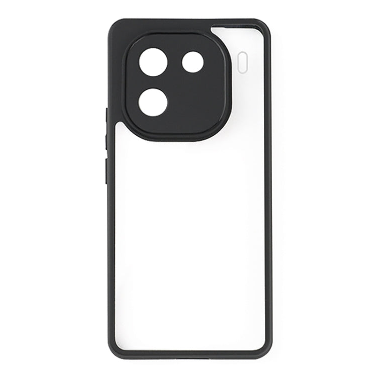 For vivo iQOO 12 Frosted TPU + Transparent PC Phone Case(Black) - iQOO 12 Cases by PMC Jewellery | Online Shopping South Africa | PMC Jewellery
