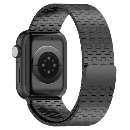 For Apple Watch Ultra 49mm Magnetic Buckle Stainless Steel Metal Watch Band(Black) - Watch Bands by PMC Jewellery | Online Shopping South Africa | PMC Jewellery | Buy Now Pay Later Mobicred