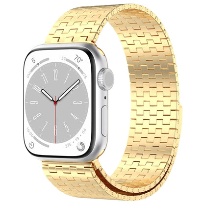 For Apple Watch Ultra 49mm Magnetic Buckle Stainless Steel Metal Watch Band(Gold) - Watch Bands by PMC Jewellery | Online Shopping South Africa | PMC Jewellery | Buy Now Pay Later Mobicred