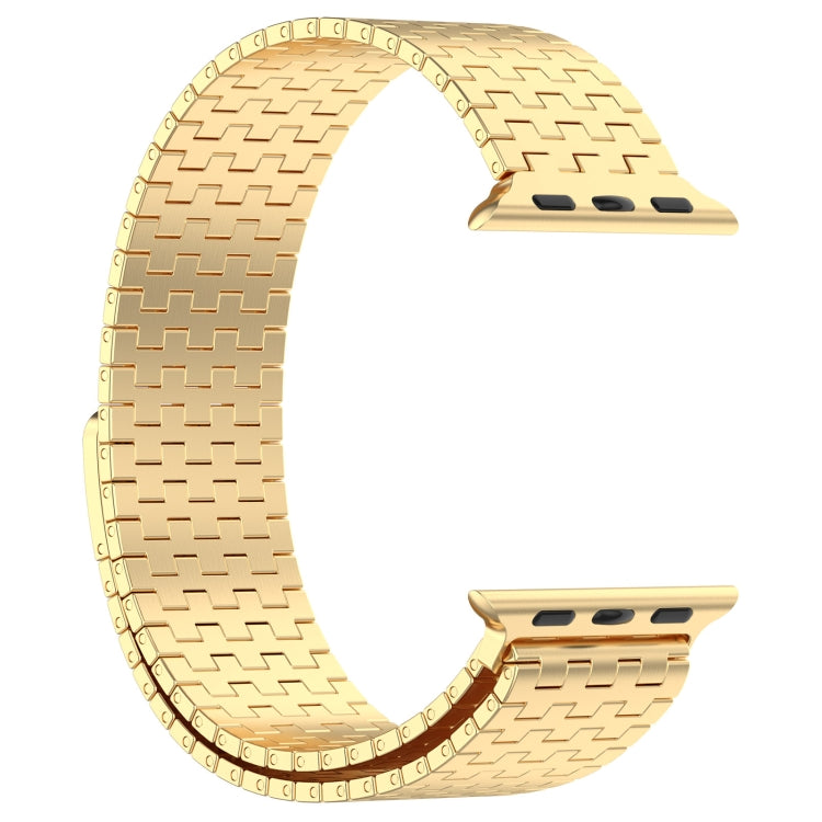 For Apple Watch Ultra 49mm Magnetic Buckle Stainless Steel Metal Watch Band(Gold) - Watch Bands by PMC Jewellery | Online Shopping South Africa | PMC Jewellery | Buy Now Pay Later Mobicred