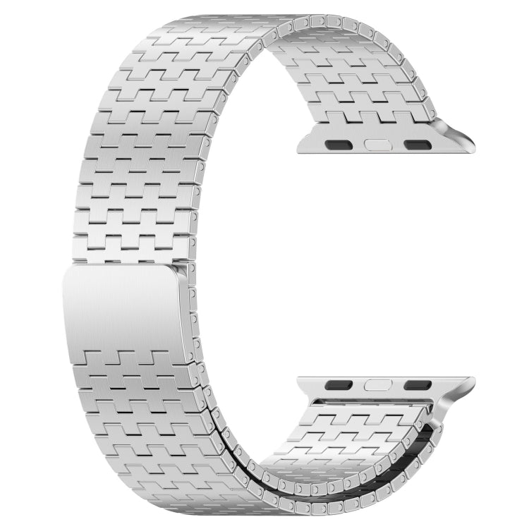 For Apple Watch Ultra 2 49mm Magnetic Buckle Stainless Steel Metal Watch Band(Silver) - Watch Bands by PMC Jewellery | Online Shopping South Africa | PMC Jewellery | Buy Now Pay Later Mobicred