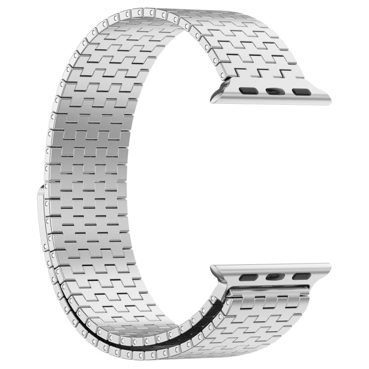 For Apple Watch Ultra 2 49mm Magnetic Buckle Stainless Steel Metal Watch Band(Silver) - Watch Bands by PMC Jewellery | Online Shopping South Africa | PMC Jewellery | Buy Now Pay Later Mobicred