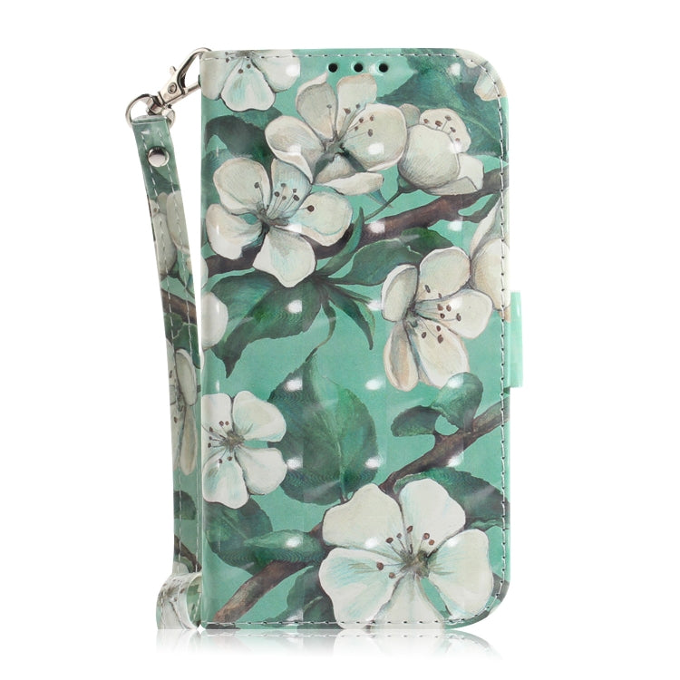 For iPhone SE 2024 3D Colored Horizontal Flip Leather Phone Case(Watercolor Flower) - More iPhone Cases by PMC Jewellery | Online Shopping South Africa | PMC Jewellery | Buy Now Pay Later Mobicred