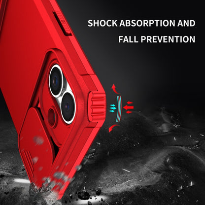 For iPhone 16 Plus Stereoscopic Holder Sliding Camshield Phone Case(Red) - iPhone 16 Plus Cases by PMC Jewellery | Online Shopping South Africa | PMC Jewellery | Buy Now Pay Later Mobicred