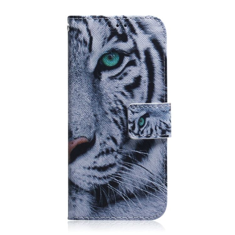 For iPhone 16 Pro Coloured Drawing Flip Leather Phone Case(Tiger) - iPhone 16 Pro Cases by PMC Jewellery | Online Shopping South Africa | PMC Jewellery | Buy Now Pay Later Mobicred