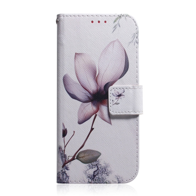 For iPhone 16 Pro Coloured Drawing Flip Leather Phone Case(Magnolia) - iPhone 16 Pro Cases by PMC Jewellery | Online Shopping South Africa | PMC Jewellery | Buy Now Pay Later Mobicred