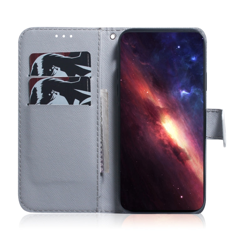 For Realme 12 5G Coloured Drawing Flip Leather Phone Case(White Wolf) - Realme Cases by PMC Jewellery | Online Shopping South Africa | PMC Jewellery | Buy Now Pay Later Mobicred