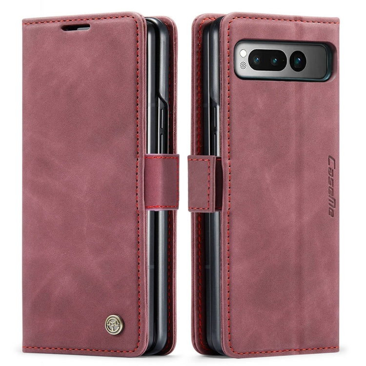 For Google Pixel Fold CaseMe 013 Multifunctional Horizontal Flip Leather Phone Case(Wine Red) - Google Cases by CaseMe | Online Shopping South Africa | PMC Jewellery | Buy Now Pay Later Mobicred