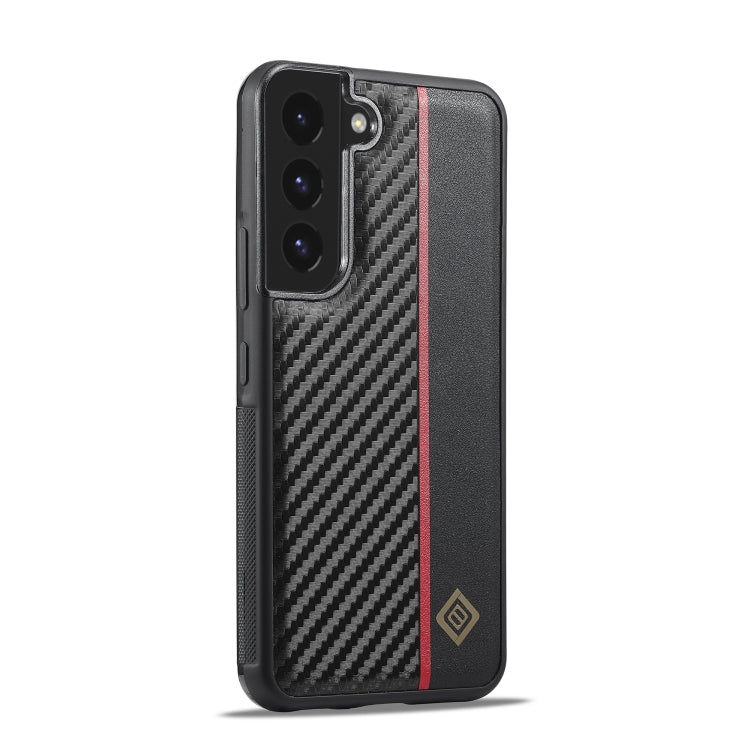 For Samsung Galaxy S22 LC.IMEEKE 3 in 1 Carbon Fiber Texture Shockproof Phone Case(Black) - Galaxy S22 5G Cases by LC.IMEEKE | Online Shopping South Africa | PMC Jewellery