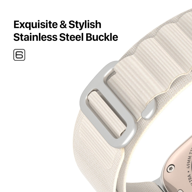 For Apple Watch Series 8 45mm  DUX DUCIS GS Series Nylon Loop Watch Band(Starlight) - Watch Bands by DUX DUCIS | Online Shopping South Africa | PMC Jewellery | Buy Now Pay Later Mobicred