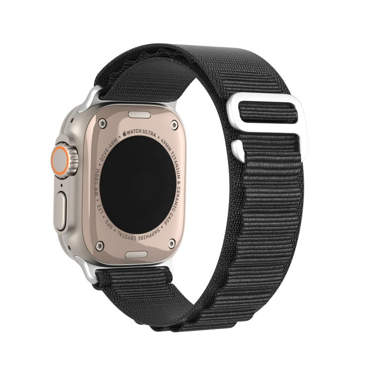 For Apple Watch Series 7 41mm DUX DUCIS GS Series Nylon Loop Watch Band(Black) - Watch Bands by DUX DUCIS | Online Shopping South Africa | PMC Jewellery | Buy Now Pay Later Mobicred