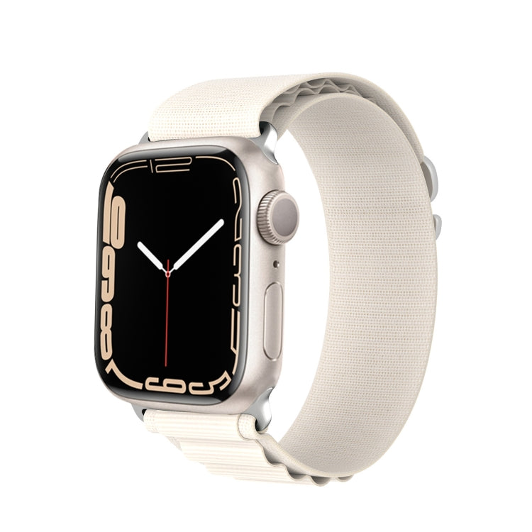 For Apple Watch Series 7 41mm DUX DUCIS GS Series Nylon Loop Watch Band(Starlight) - Watch Bands by DUX DUCIS | Online Shopping South Africa | PMC Jewellery | Buy Now Pay Later Mobicred