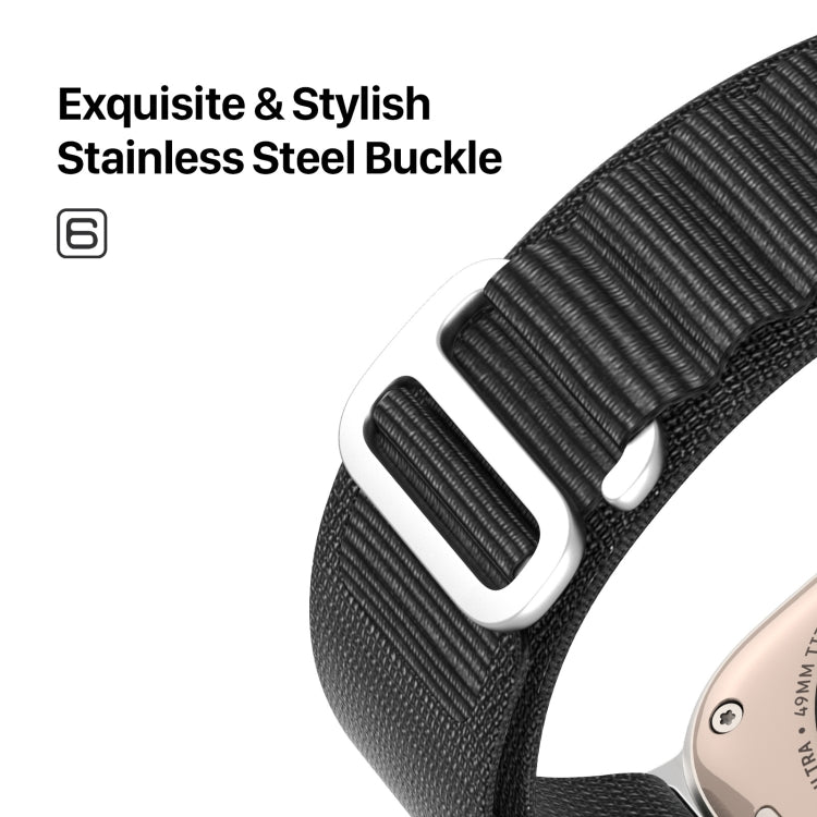 For Apple Watch Series 2 42mm DUX DUCIS GS Series Nylon Loop Watch Band(Black) - Watch Bands by DUX DUCIS | Online Shopping South Africa | PMC Jewellery | Buy Now Pay Later Mobicred