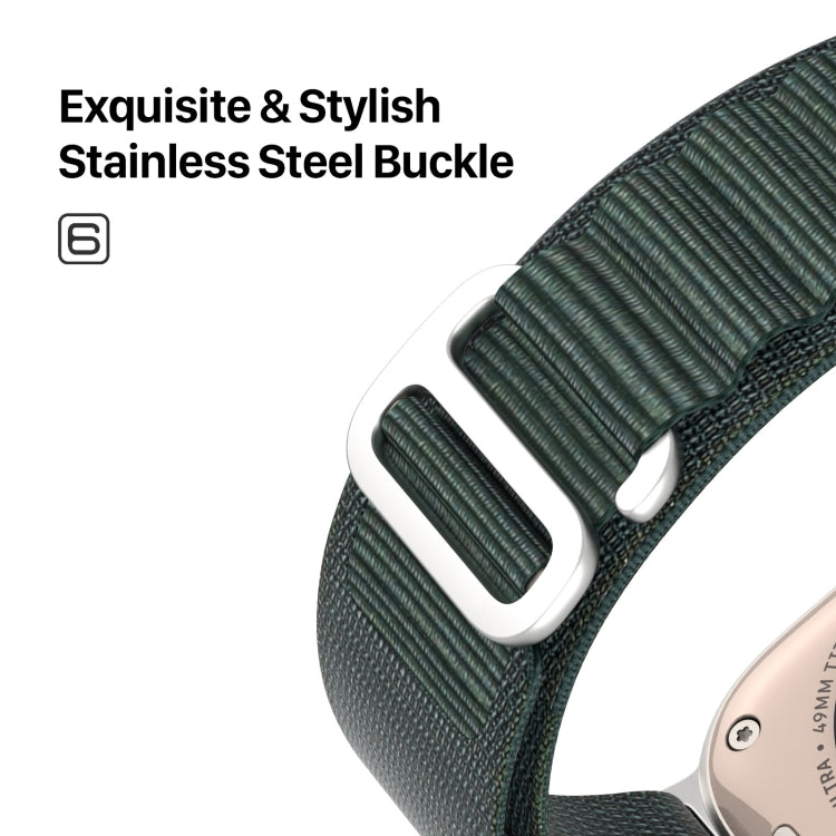 For Apple Watch 42mm DUX DUCIS GS Series Nylon Loop Watch Band(Green) - Watch Bands by DUX DUCIS | Online Shopping South Africa | PMC Jewellery | Buy Now Pay Later Mobicred