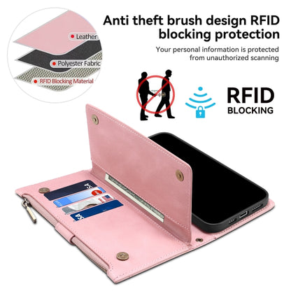 For iPhone 15 Plus ESEBLE Retro Frosted RFID Flip Leather Phone Case(Rose Gold) - iPhone 15 Plus Cases by ESEBLE | Online Shopping South Africa | PMC Jewellery | Buy Now Pay Later Mobicred