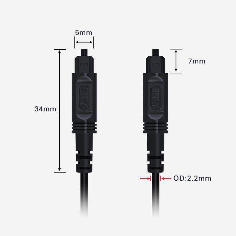 20m EMK OD2.2mm Digital Audio Optical Fiber Cable Plastic Speaker Balance Cable(Sky Blue) - Audio Optical Cables by EMK | Online Shopping South Africa | PMC Jewellery | Buy Now Pay Later Mobicred