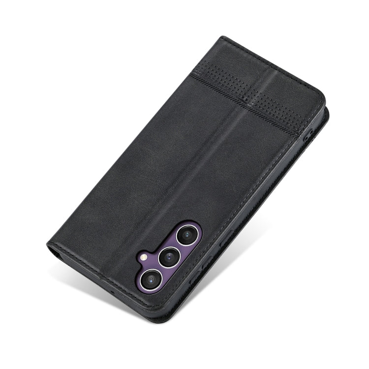 For Samsung Galaxy S24 5G AZNS Magnetic Calf Texture Flip Leather Phone Case(Black) - Galaxy S24 5G Cases by AZNS | Online Shopping South Africa | PMC Jewellery | Buy Now Pay Later Mobicred