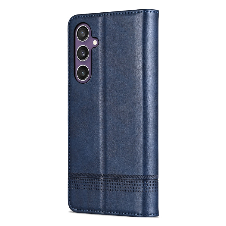 For Samsung Galaxy S24 5G AZNS Magnetic Calf Texture Flip Leather Phone Case(Dark Blue) - Galaxy S24 5G Cases by AZNS | Online Shopping South Africa | PMC Jewellery | Buy Now Pay Later Mobicred