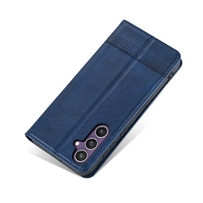 For Samsung Galaxy S24 5G AZNS Magnetic Calf Texture Flip Leather Phone Case(Dark Blue) - Galaxy S24 5G Cases by AZNS | Online Shopping South Africa | PMC Jewellery | Buy Now Pay Later Mobicred